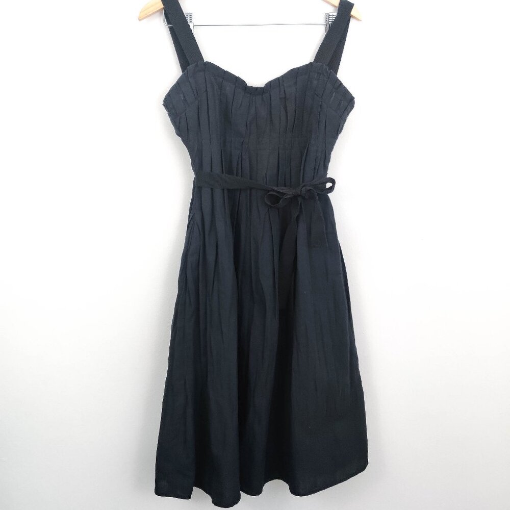 Brock Collection Abito Orthia Pleated Black Dress 2